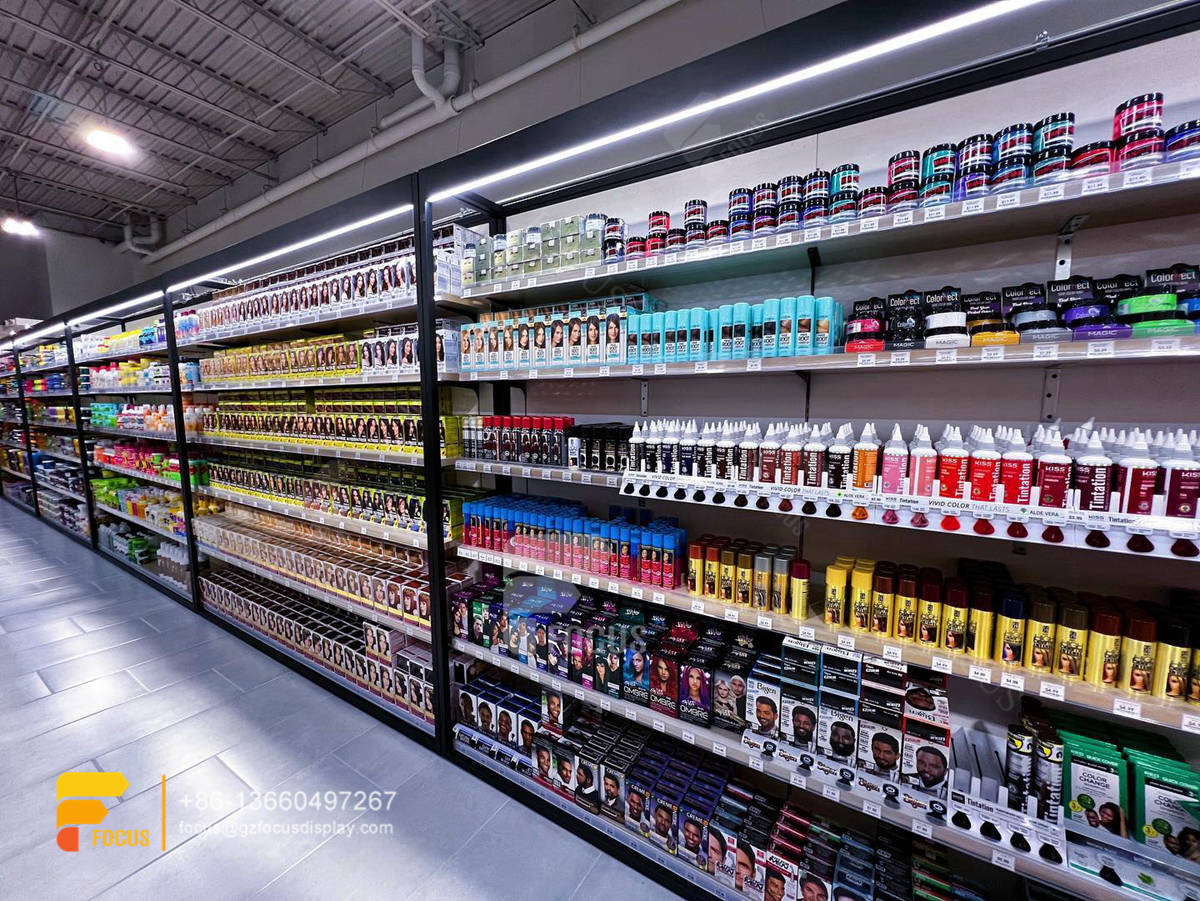 custom hair shop display wig wall display beauty store