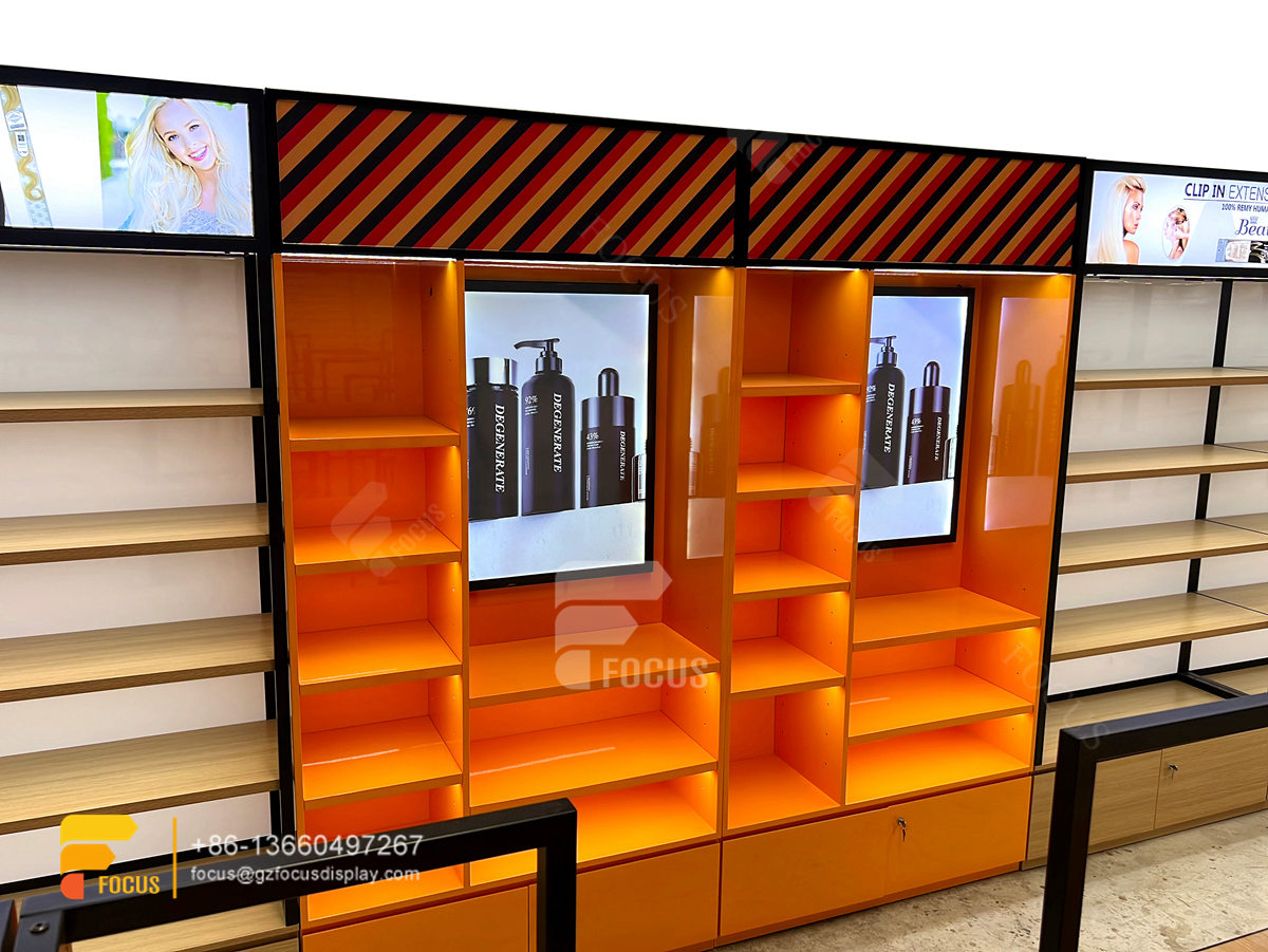 custom wig shelf display hair shelf beauty shop furniture
