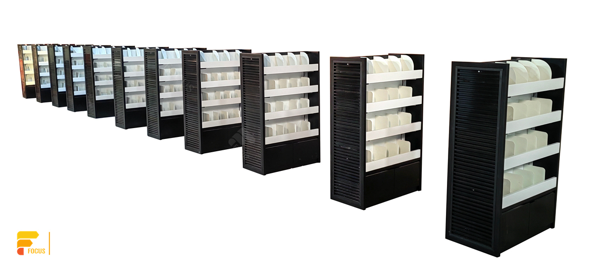 hair bundles display wig store shelving beauty cosmetics shop fitting