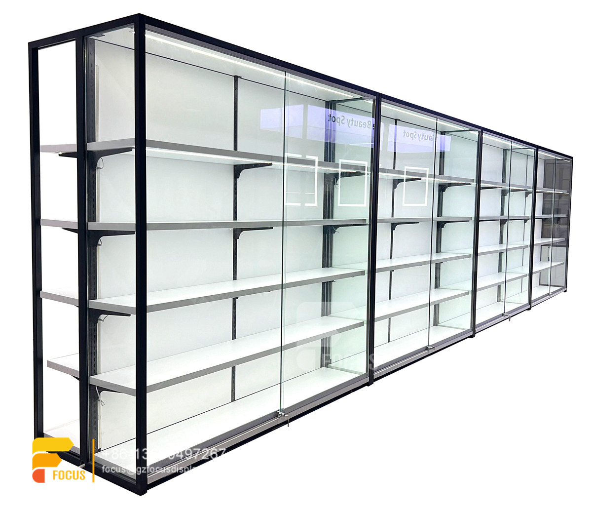 hair display shelf wig shop decoration design slatwall rack