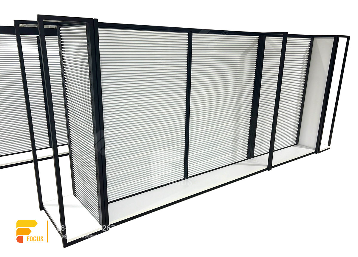 hair display shelf wig shop decoration design slatwall rack