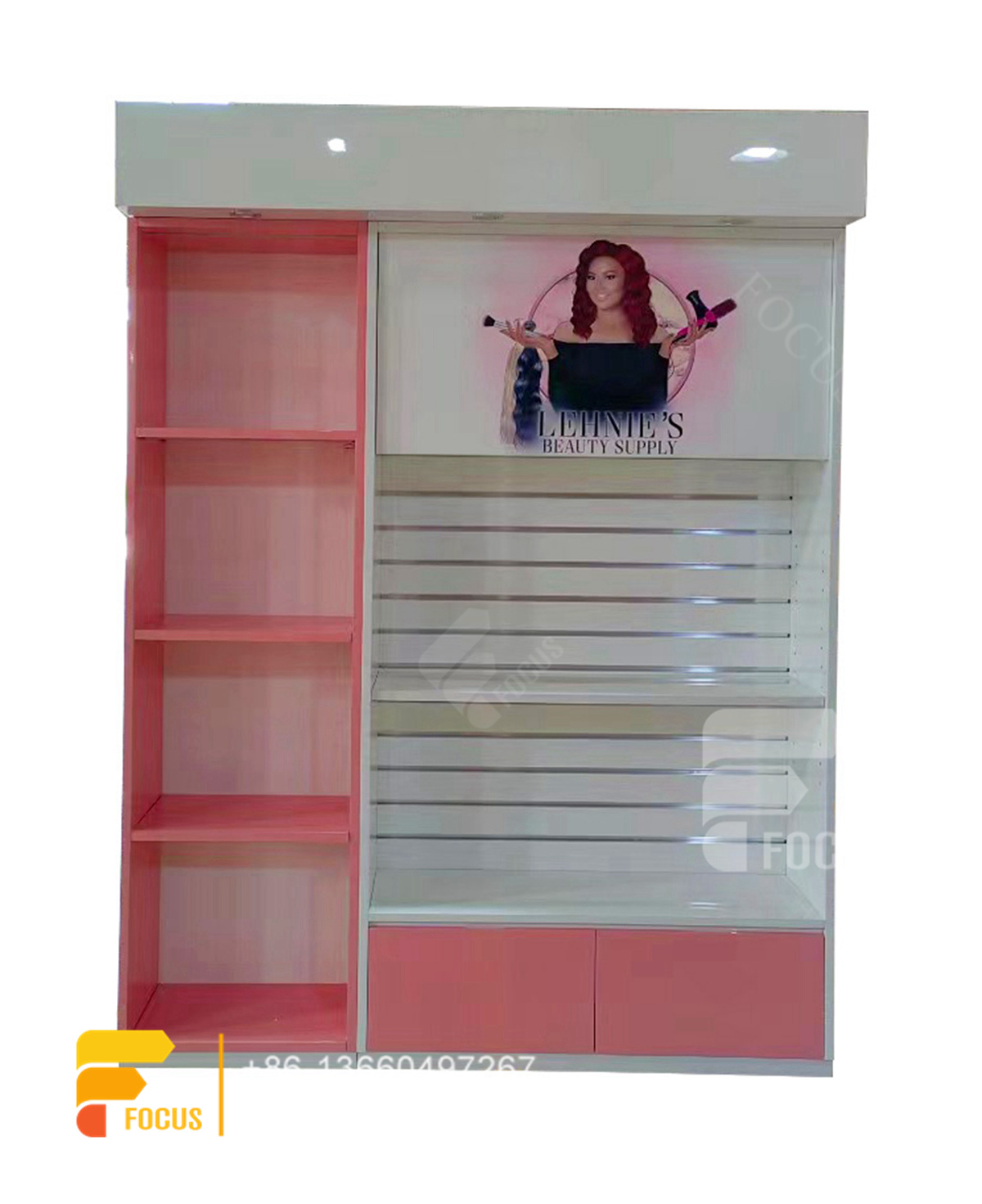 hair display shelves wig cabinet slatwall display shelves