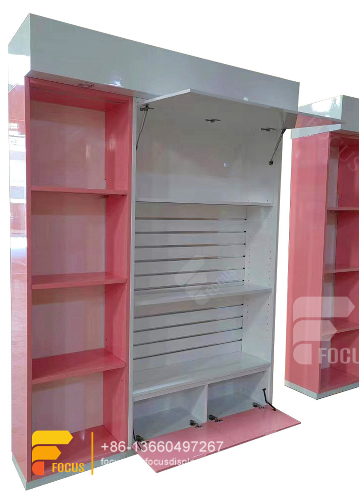 hair display shelves wig cabinet slatwall display shelves