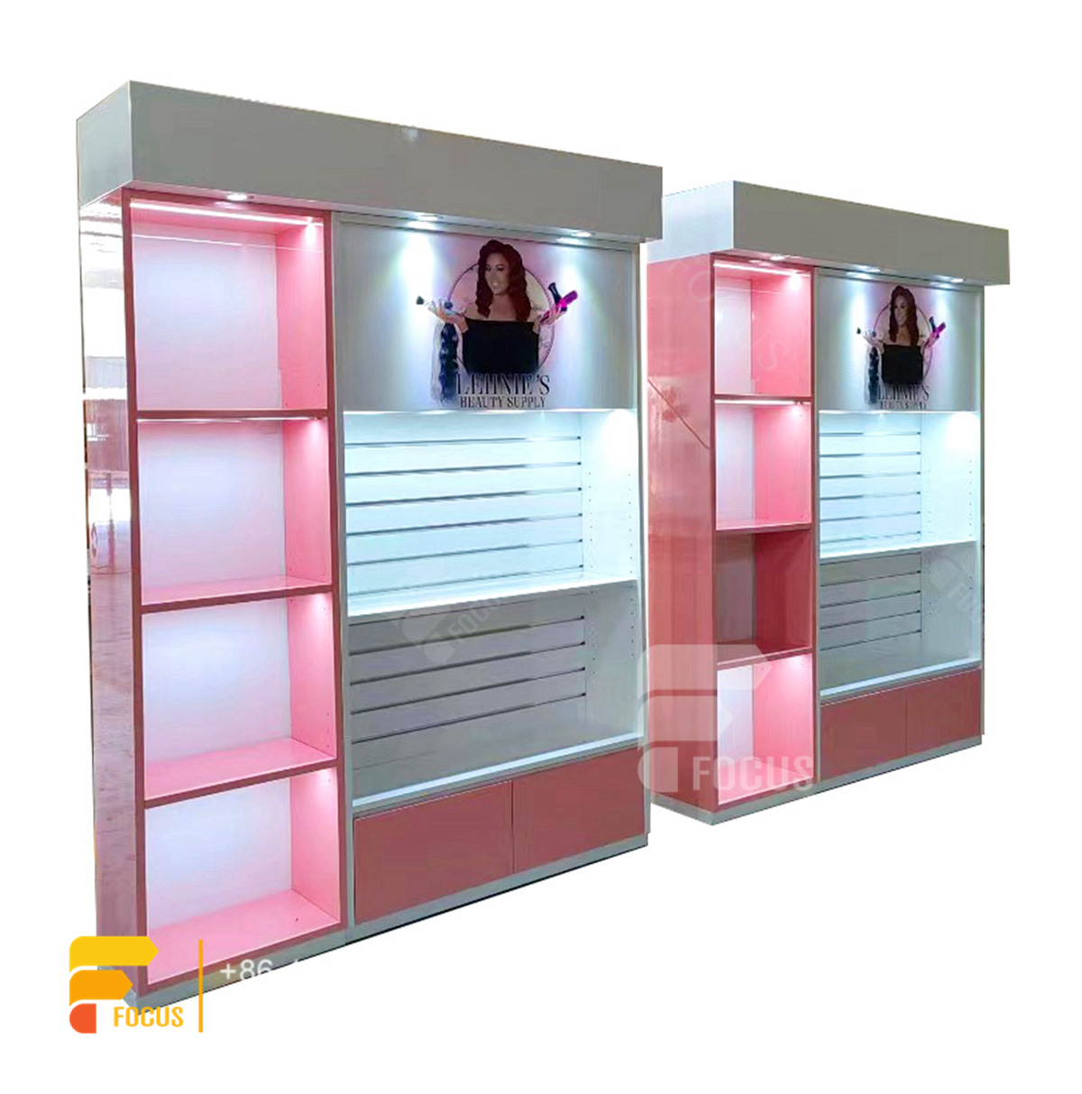 hair display shelves wig cabinet slatwall display shelves