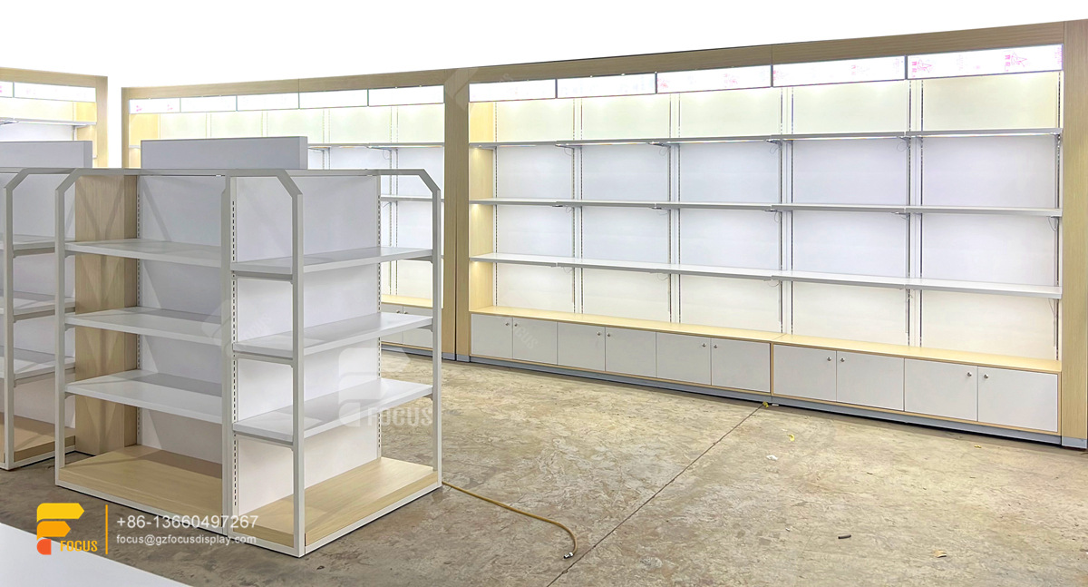 hair salon interior decoration wig display glass showcase salon furniture
