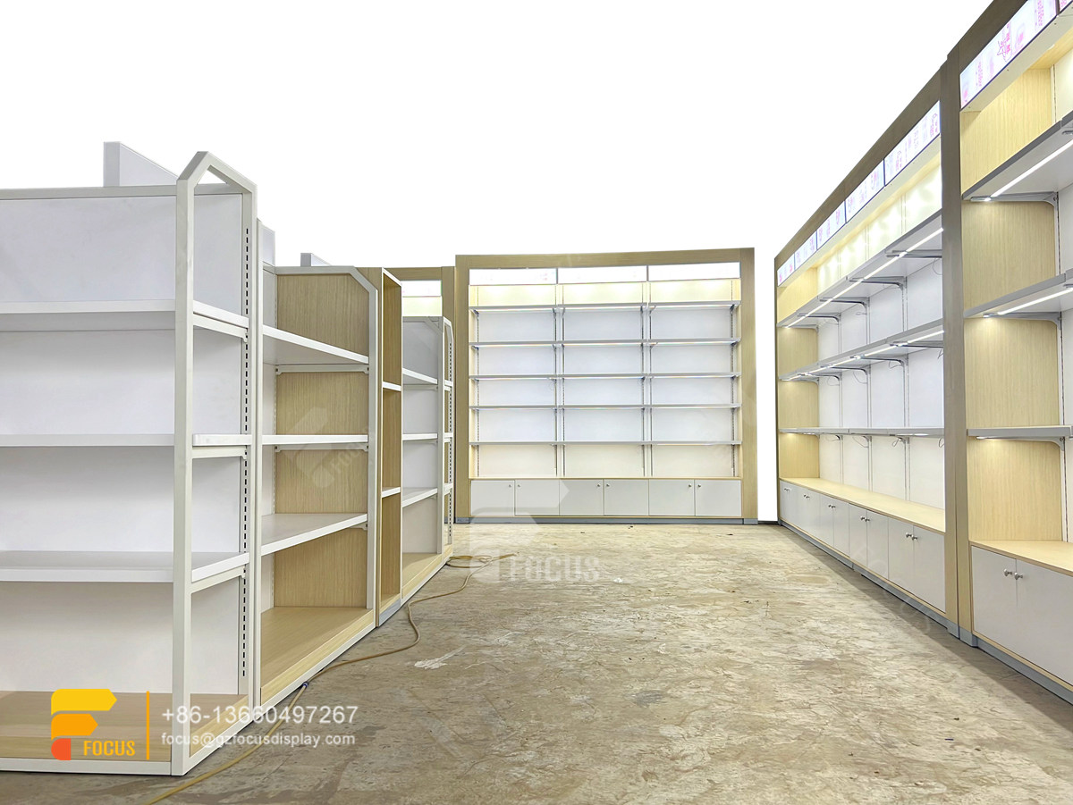 hair salon interior decoration wig display glass showcase salon furniture