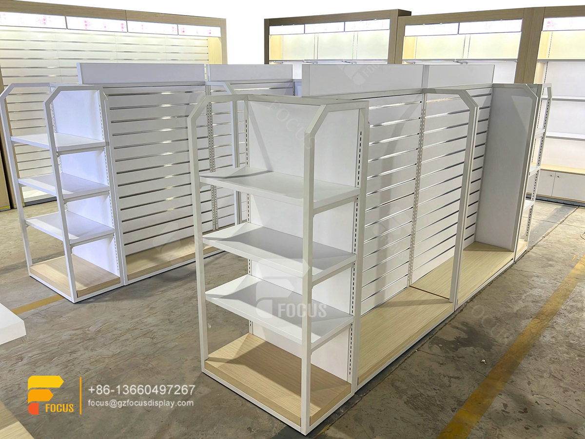 hair salon interior decoration wig display glass showcase salon furniture