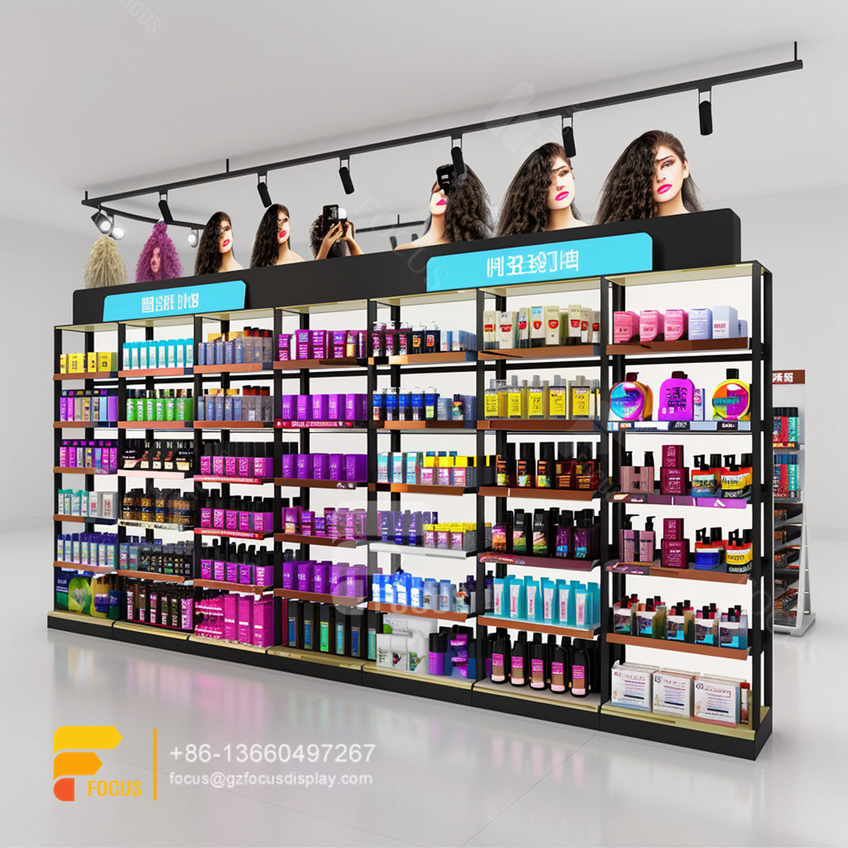 hair salon product shelvess wig display shelf beauty custom store