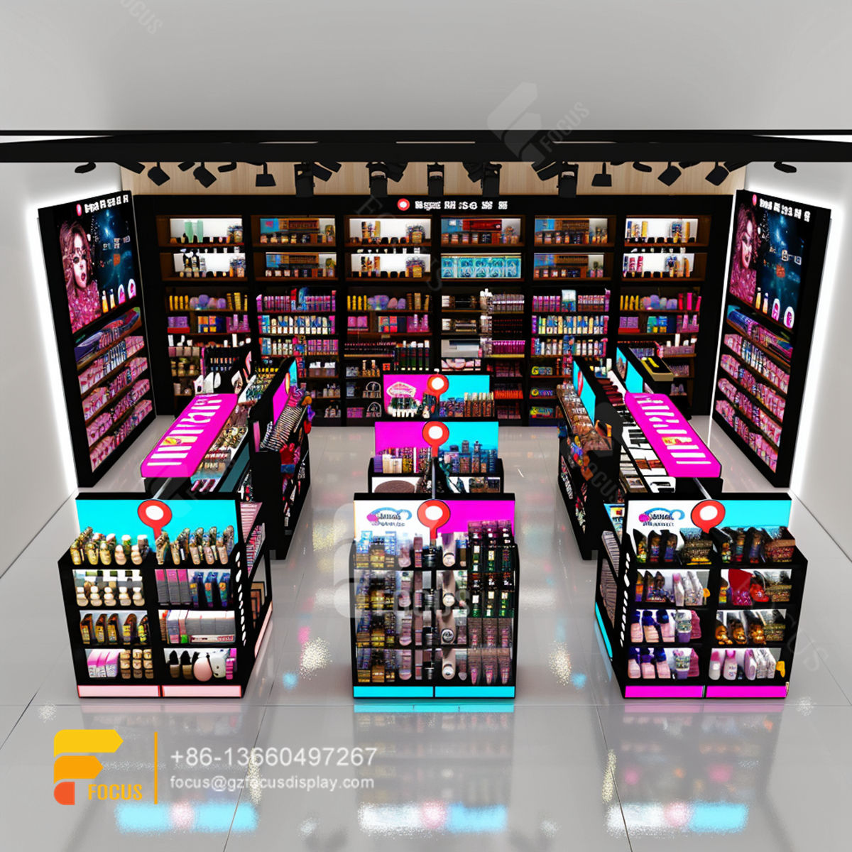 hair salon product shelvess wig display shelf beauty custom store