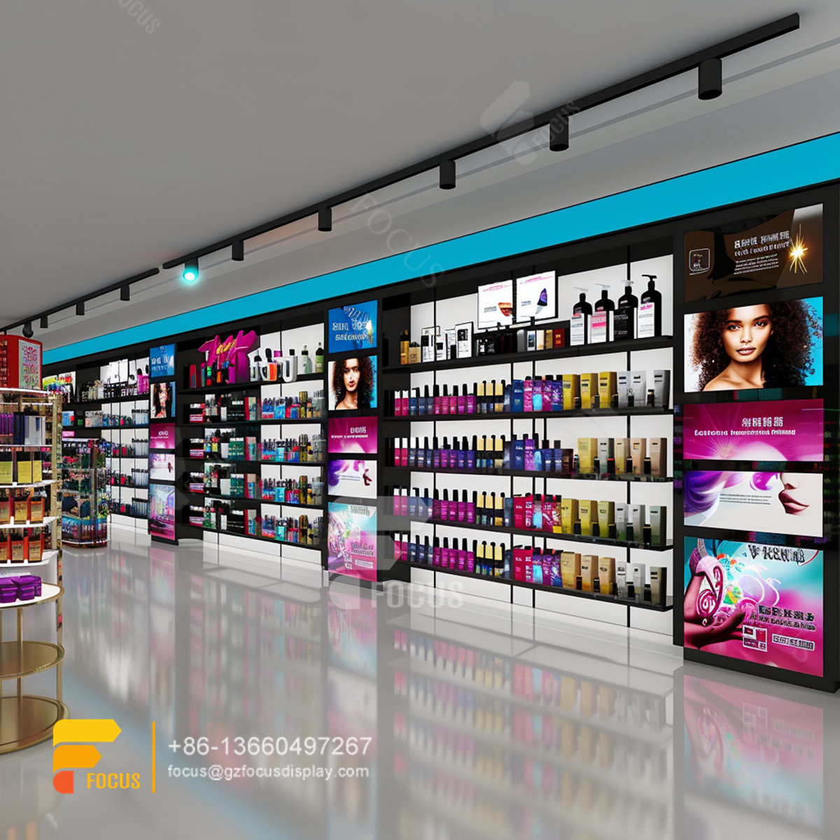 hair salon product shelvess wig display shelf beauty custom store