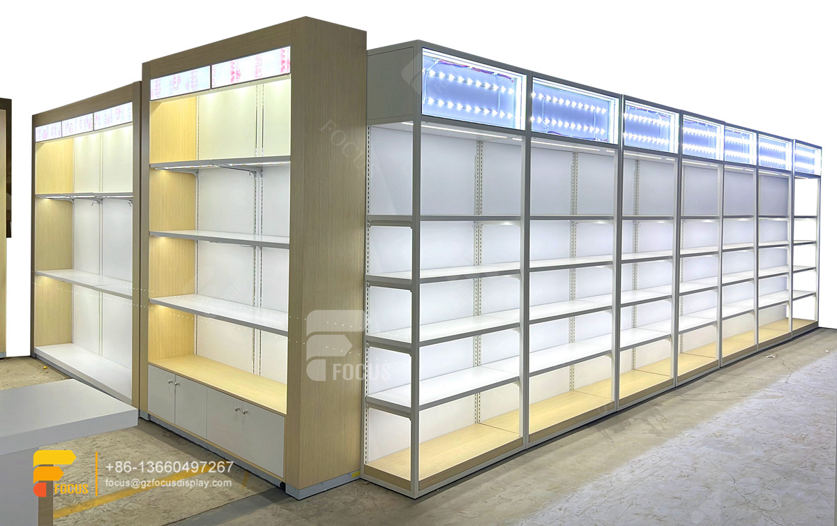 hair shop furniture wig shelf display beauty custom store