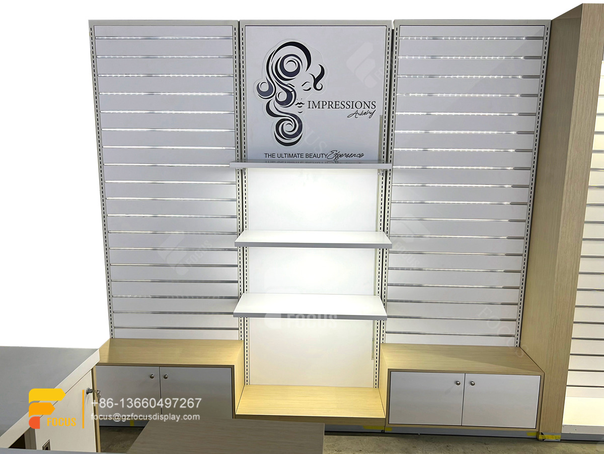 hair shop furniture wig shelf display beauty custom store