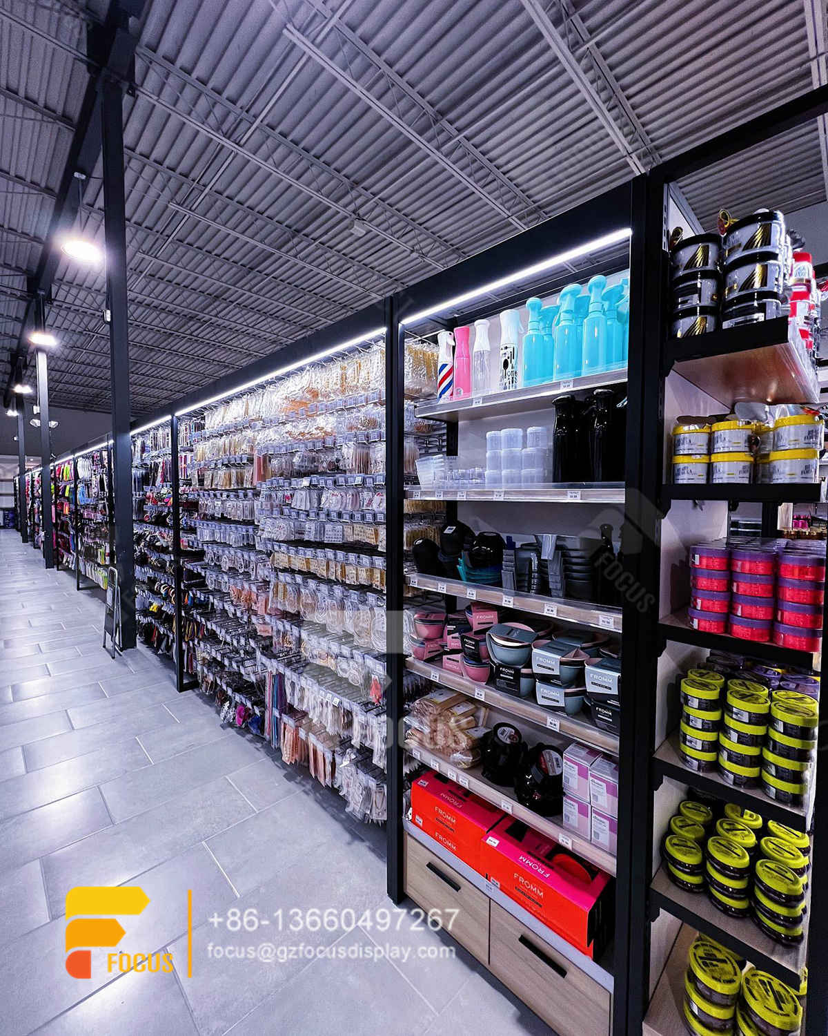 hair supply store wig shop display furniture beauty supply store shelf