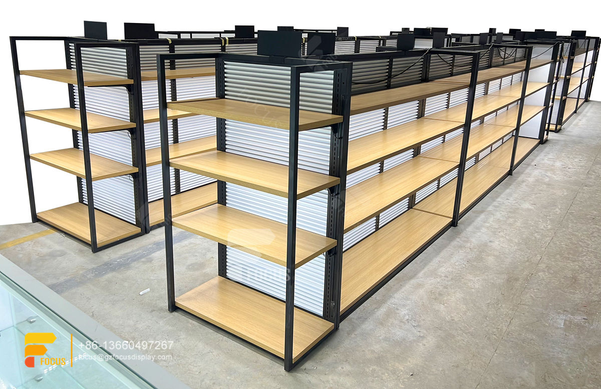 slatewall wig display hair show case beauty store furniture