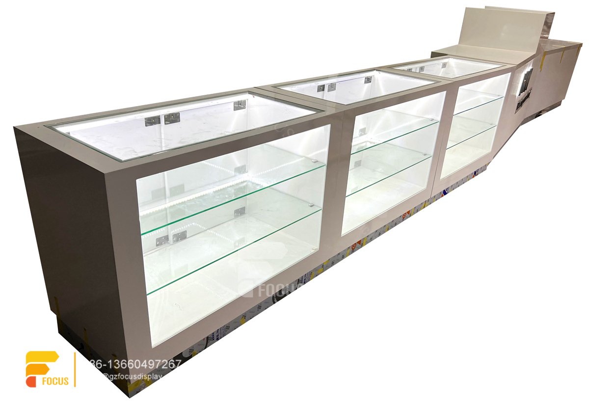 slatewall wig display hair show case beauty store furniture