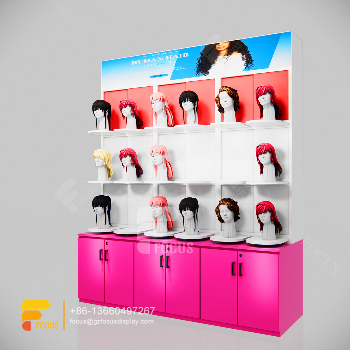 slatwall display fixtures hair salon shelves glass showcase salon furniture