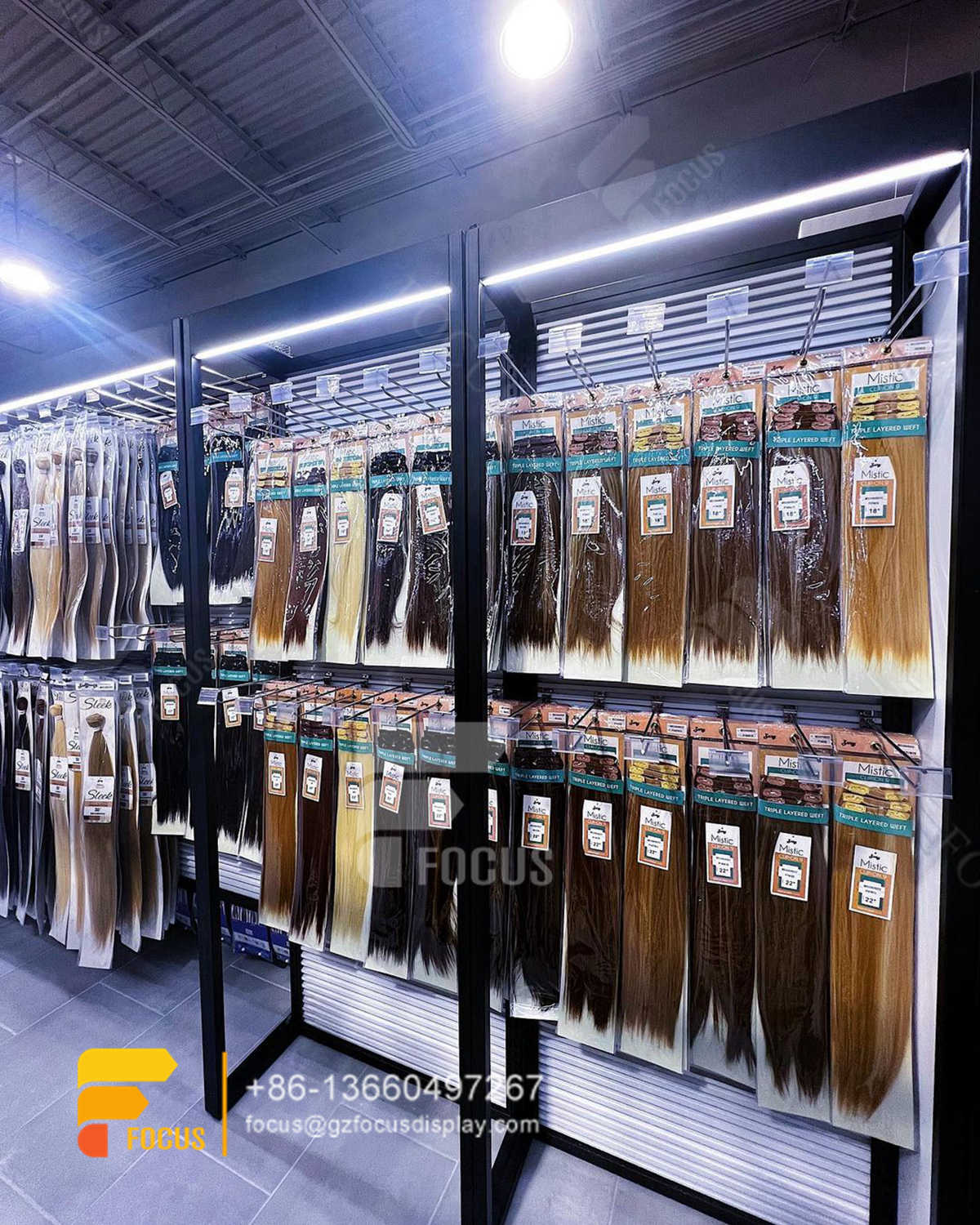 slatwall shelving units wig shelf display beauty supply store shelf