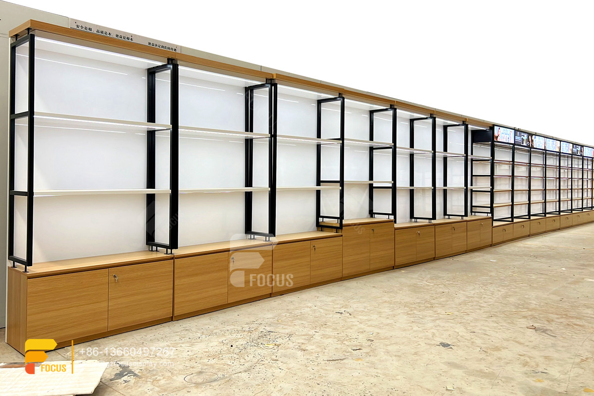 wig retail display hair show case beauty retail counter
