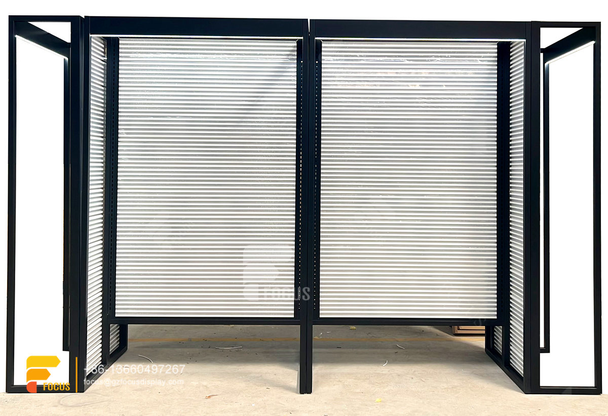 wig store decor hair shelf gondola slatwall shelving