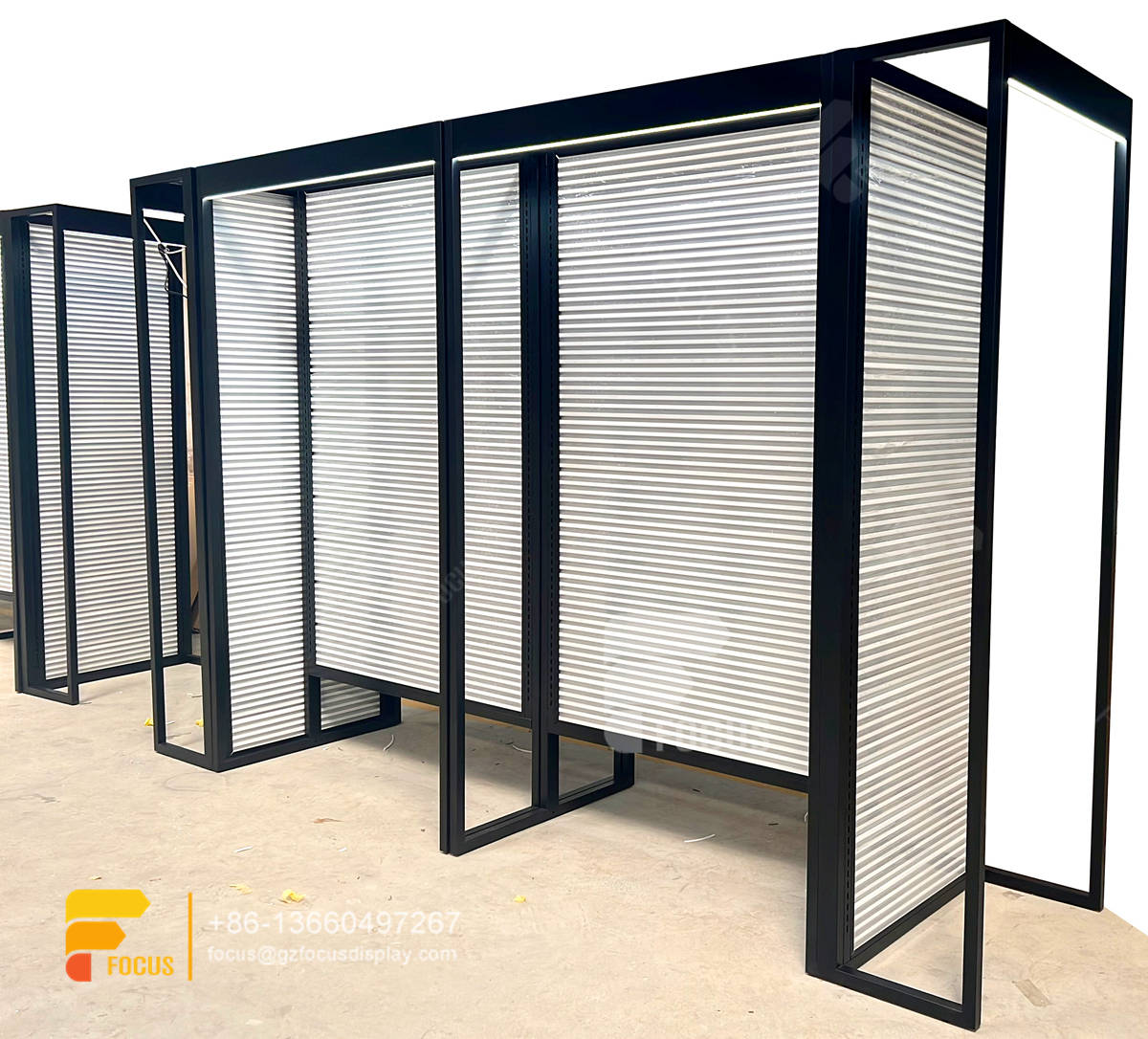 wig store decor hair shelf gondola slatwall shelving