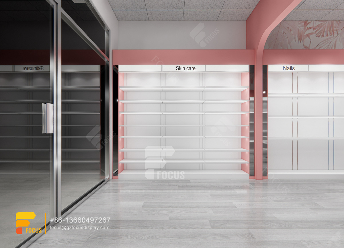 wig wall hair shop retail display beauty supply store fixtures