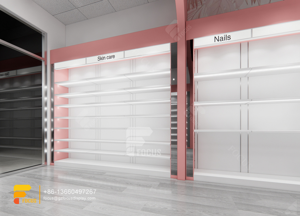 wig wall hair shop retail display beauty supply store fixtures