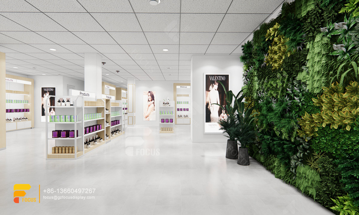 wig wall shelf custom hair store design beauty retail display
