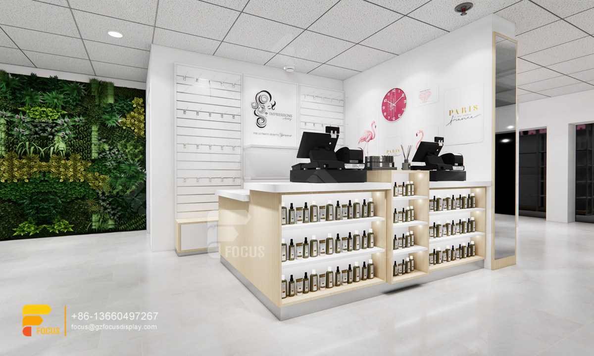 wig wall shelf custom hair store design beauty retail display