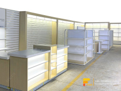 Customized Hair Show Case Wig Shelf Custom Slatwall