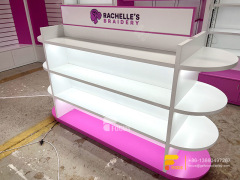 Custom Hair Showcase Wig Display Shelf Beauty Shop Design