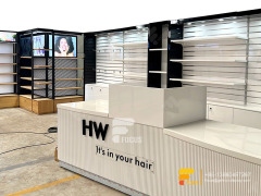 Custom Shop Wigs Hair Display Shelvesss Slatwall Cabinets