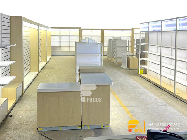 Customized Hair Show Case Wig Shelf Custom Slatwall