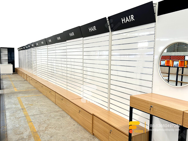 Wig Head Wall Display Hair Shop Furniture Beauty Supply Store Fixtures