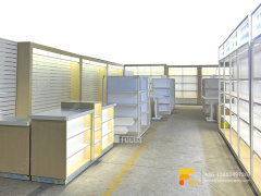 Hair Shop Retail Display Wig Shop Decoration Design Slatwall Cabinet