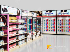 Custom Beauty Retail Wig Display Rack Hair Shop Display