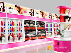 Custom Beauty Cabinet Hair Display Wig Shop Design