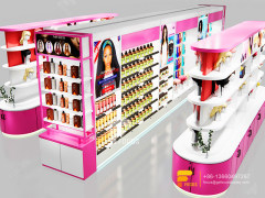 Beauty Shop Counter Wig Head Wall Display Hair Salon Layout