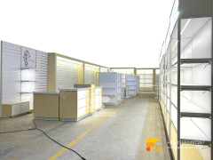 Hair Shop Retail Display Wig Shop Decoration Design Slatwall Cabinet