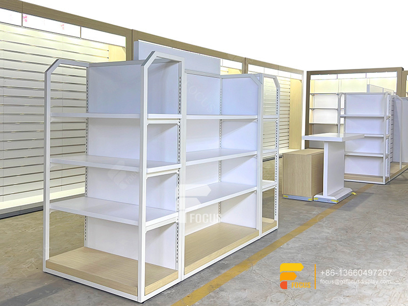 Hair Salon Cabinet Wig Shelf Display Slatwall Merchandiser