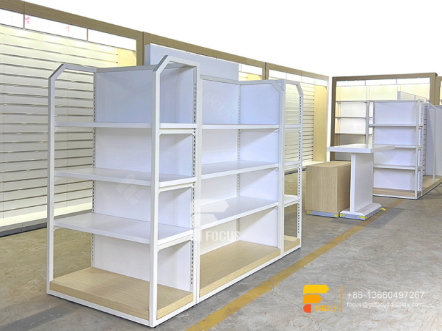Hair Salon Cabinet Wig Shelf Display Slatwall Merchandiser