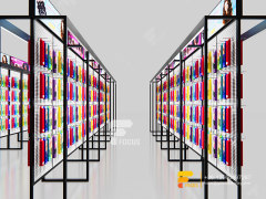Commercial Slatwall Wig Display Shelves Hair Salon Display Shelf