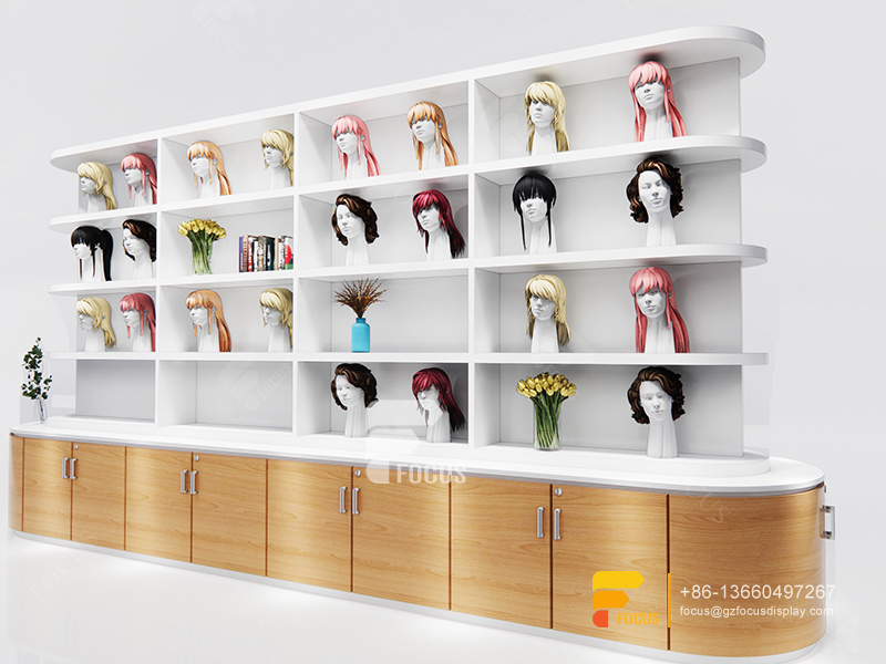 Beauty Hair Store Wig Display Shelf Beauty Bar Shop Design