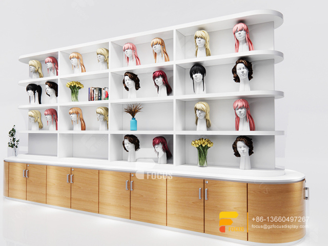 Beauty Hair Store Wig Display Shelf Beauty Bar Shop Design