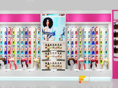 Slatwall Units Metal Wig Display Hair Beauty Supply Store