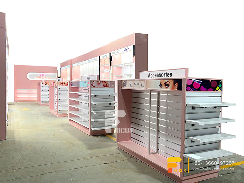 Customized Wig Rack Hair Display Slatwall Shelves