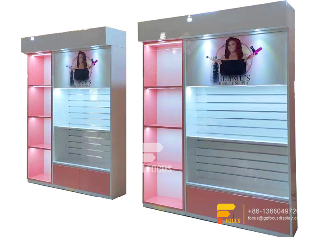 Hair Display Shelves Wig Cabinet Slatwall Display Shelves