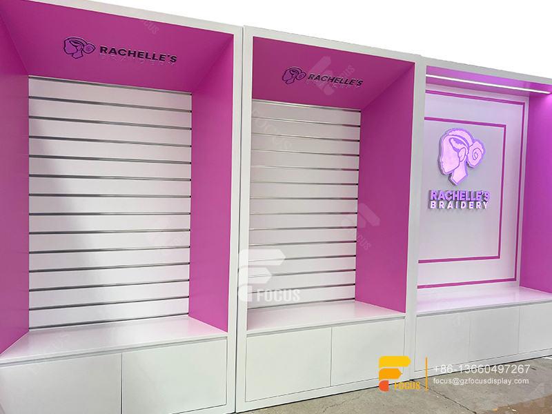 Custom Hair Shelf Wig Store Shelving Beauty Display