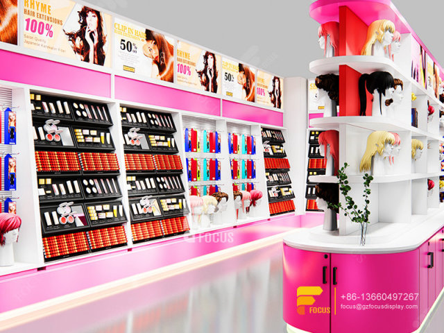 Custom Beauty Store Design Wig Counter Hair Salon Layout