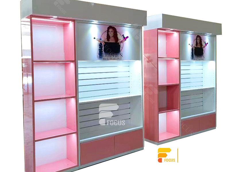 Hair Display Shelves Wig Cabinet Slatwall Display Shelves