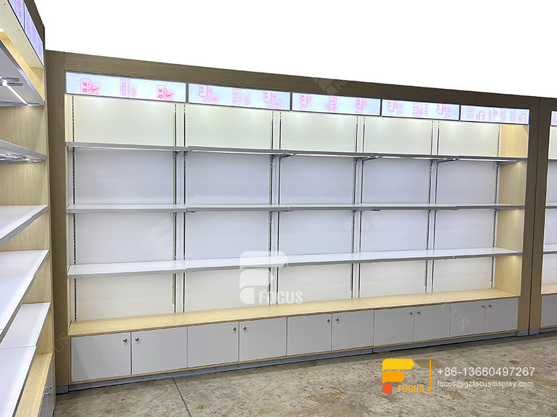 Custom Hair Shelves Wig Rack Beauty Retail Display